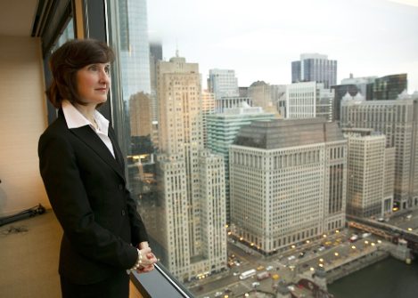 Laurel Delaney has published a book on exporting.  Photo courtesy:  Richard Chapman/Chicago Sun-Times.