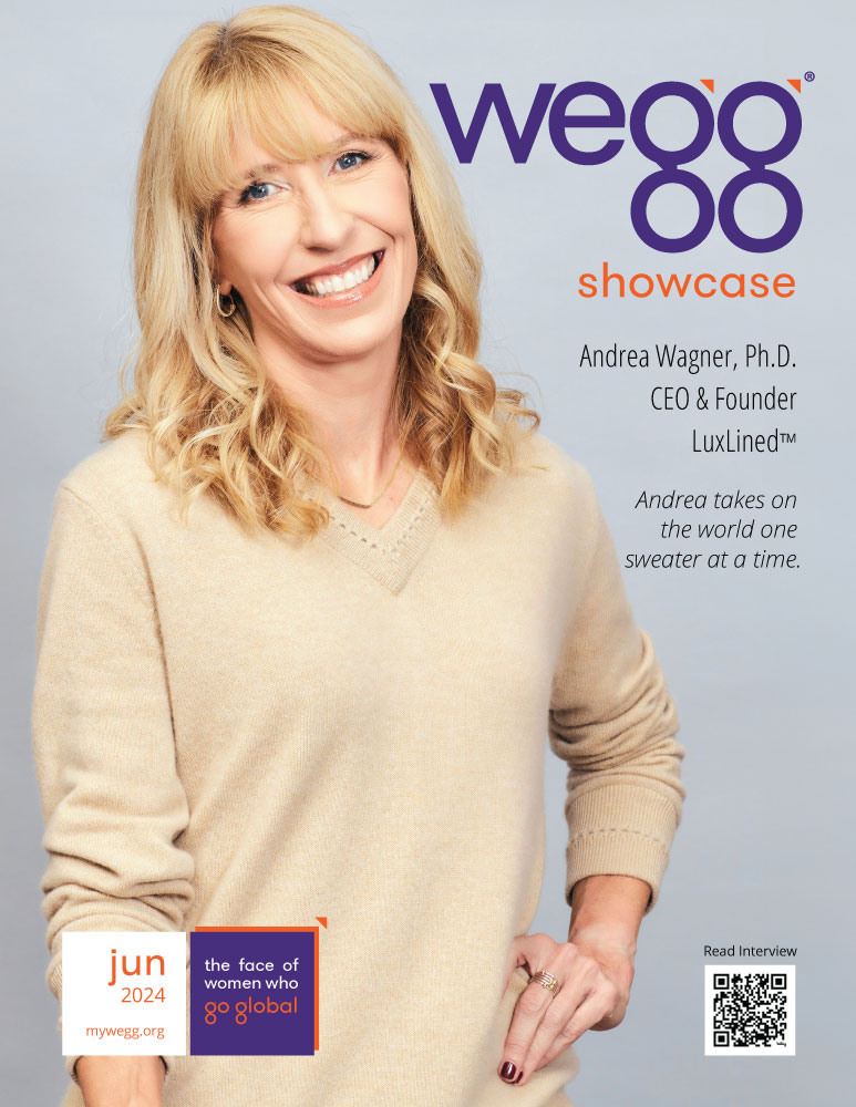 wegg® showcase magazine cover: Andrea Wagner takes on teh world one sweater at a time.