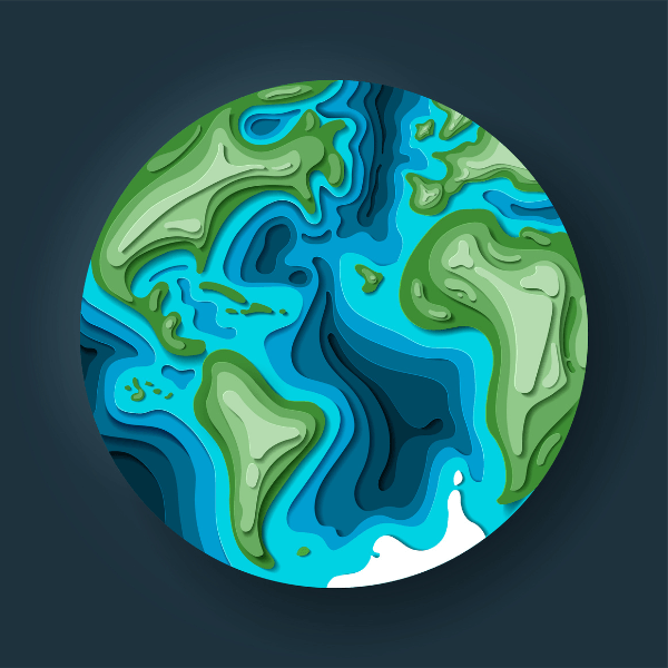 An illustration of planet Earth